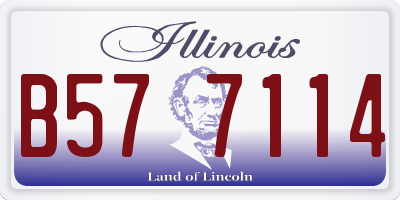 IL license plate B577114