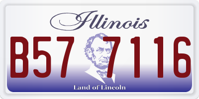 IL license plate B577116