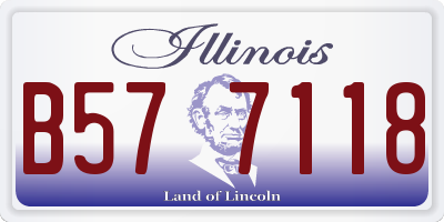 IL license plate B577118