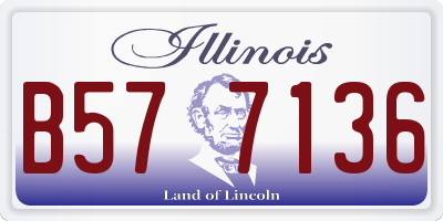 IL license plate B577136