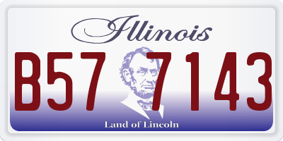 IL license plate B577143