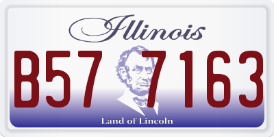 IL license plate B577163