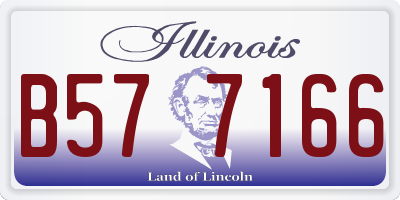 IL license plate B577166
