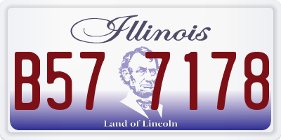 IL license plate B577178