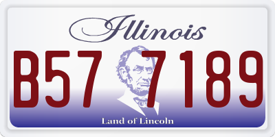 IL license plate B577189