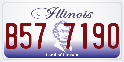IL license plate B577190