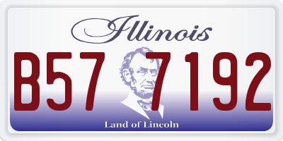 IL license plate B577192