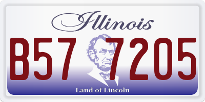 IL license plate B577205