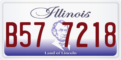 IL license plate B577218