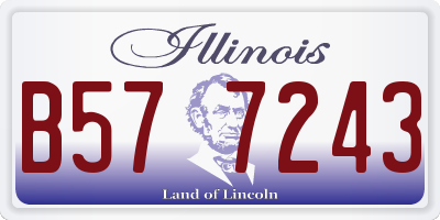 IL license plate B577243
