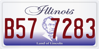 IL license plate B577283