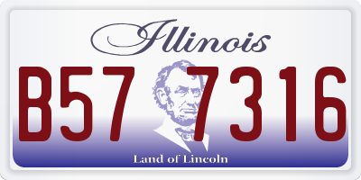 IL license plate B577316