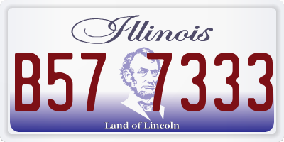 IL license plate B577333