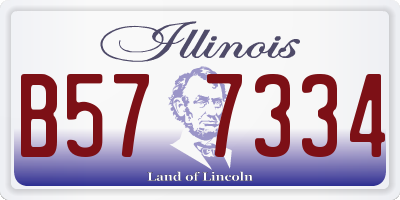 IL license plate B577334