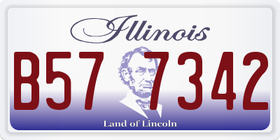 IL license plate B577342