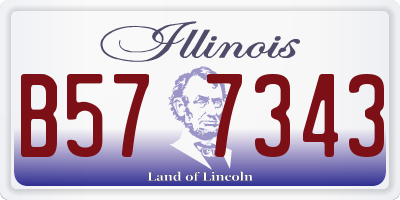 IL license plate B577343