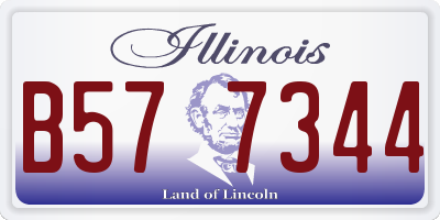 IL license plate B577344
