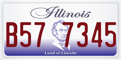 IL license plate B577345