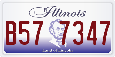 IL license plate B577347