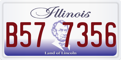 IL license plate B577356