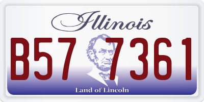 IL license plate B577361