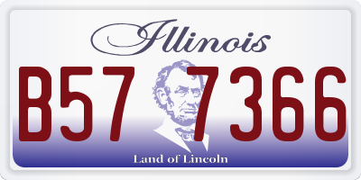 IL license plate B577366
