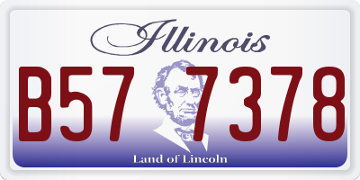 IL license plate B577378