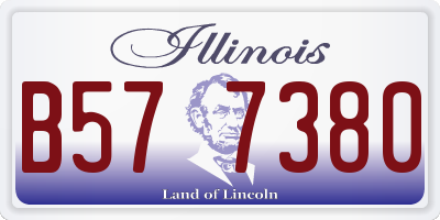 IL license plate B577380