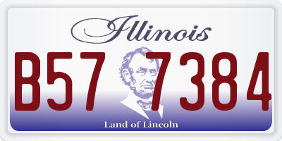 IL license plate B577384