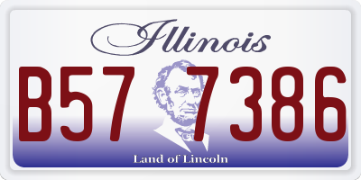 IL license plate B577386