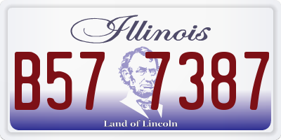IL license plate B577387