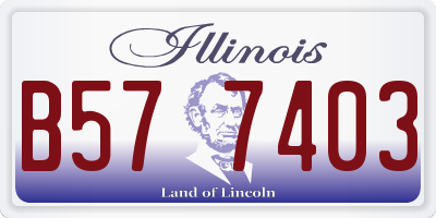 IL license plate B577403