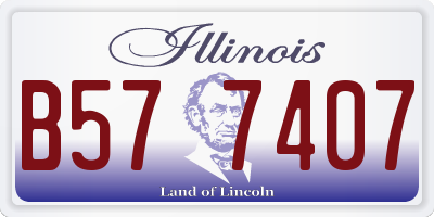 IL license plate B577407