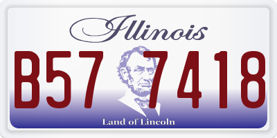 IL license plate B577418