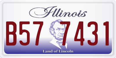 IL license plate B577431
