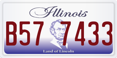 IL license plate B577433