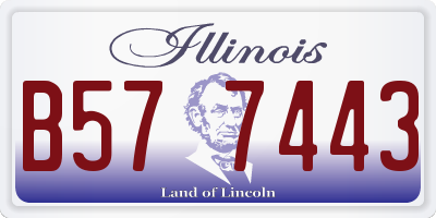IL license plate B577443