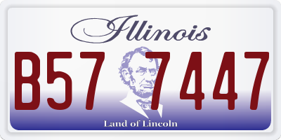 IL license plate B577447