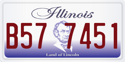 IL license plate B577451