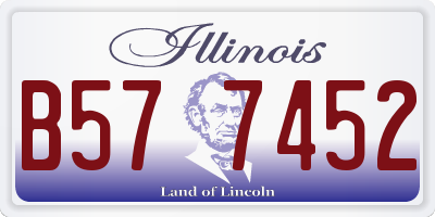 IL license plate B577452