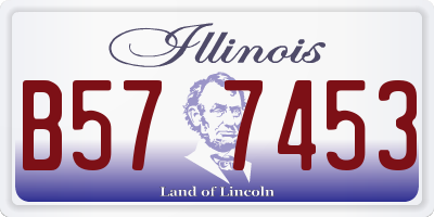 IL license plate B577453