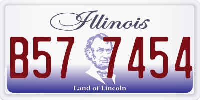 IL license plate B577454
