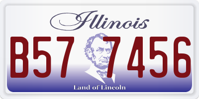 IL license plate B577456
