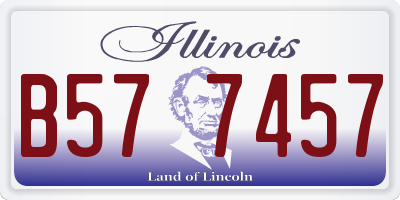IL license plate B577457