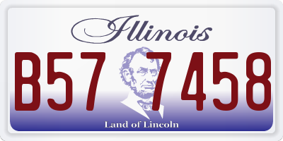 IL license plate B577458