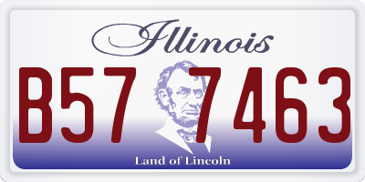 IL license plate B577463