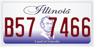 IL license plate B577466
