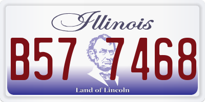 IL license plate B577468