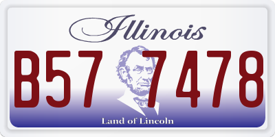 IL license plate B577478