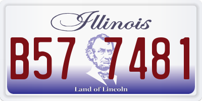 IL license plate B577481
